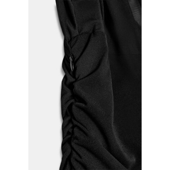 ZARA COMBINED DRAPED MIDI DRESS - Picture 10 of 10